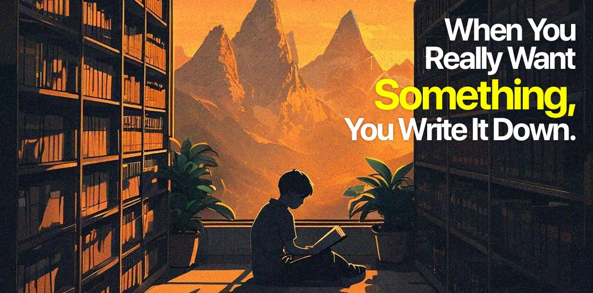 When You Really Want Something, Write It Down
